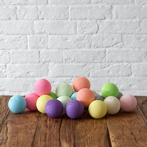 

Гирлянда на батарейках "Пастель", 20 шаров, 3,5 м