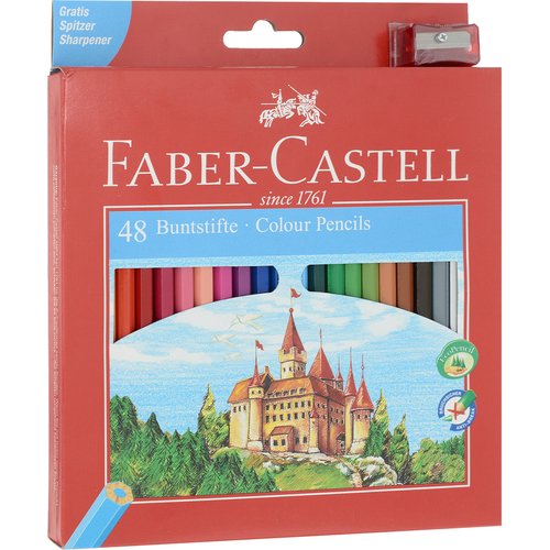 

Карандаши цветные, 48 цветов, с ластиком, точилкой