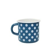 Кружка эмалированная "Горох", синяя