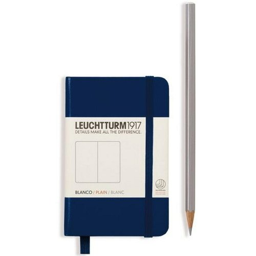 

Записная книжка А7, нелинованная, темно-синяя