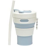 Складной эко-стакан для кофе, 450 мл, голубой