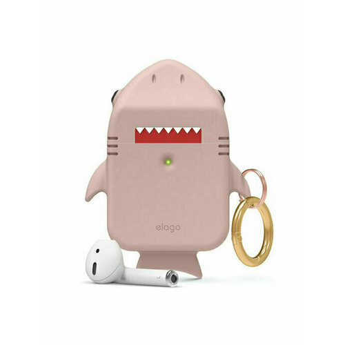 Чехол для AirPods Gen 1 & 2 Elago "Unique Shark" розовый