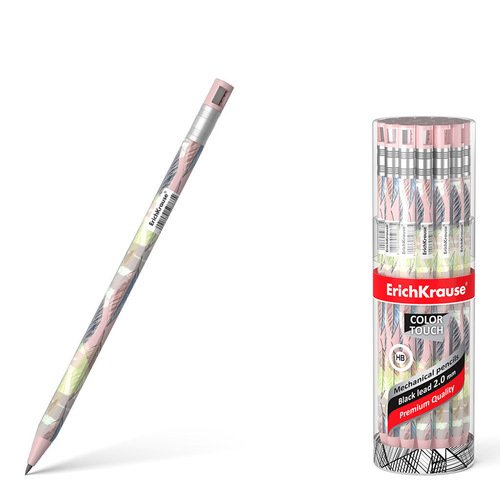 

Карандаш механический ErichKrause ColorTouch Flora 2 мм с точилкой, НВ, в ассортименте