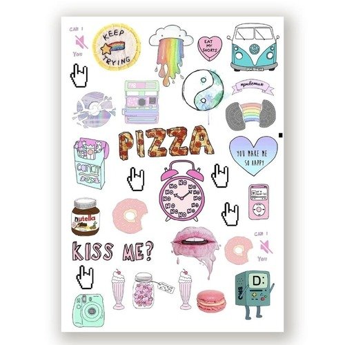 

Наклейки для ежедневника Fancy Planner "Pizza".1 лист.