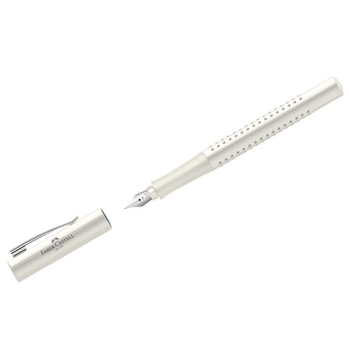 Ручка перьевая Faber-Castell Grip 2010, синяя, М (0,75 мм), трехгранная, корпус кокосовое молоко