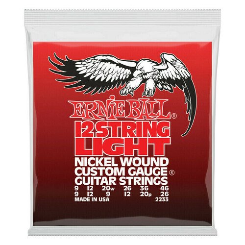 

Струны для 12 струнной электрогитары Ernie Ball 2233 Nickel Wound Light 9-46