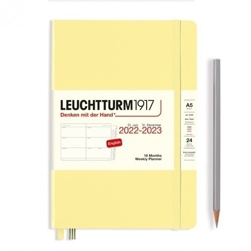 Еженедельник Leuchtturm Medium на 2023 с буклетом, 158 листов, А5, ванильный