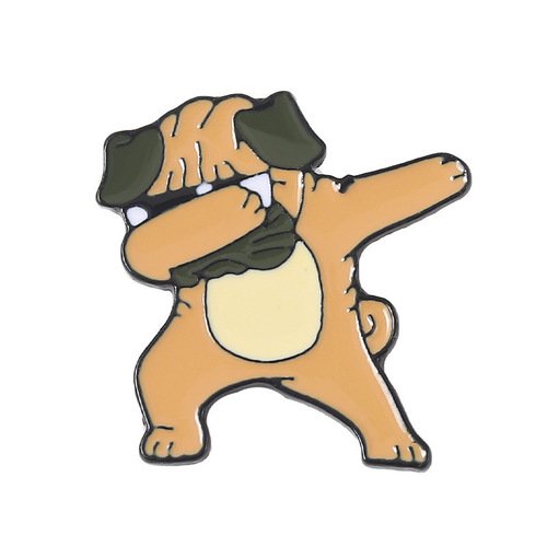 Металлический значок Krumpy Socks Dog dab