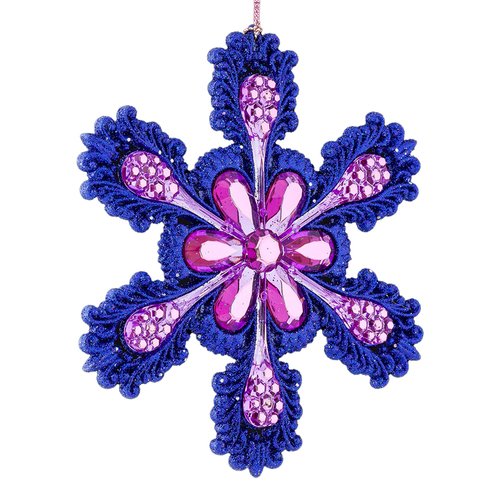 

Украшение Erich Krause Decor Снежинка с окантовкой аметист, 13 см
