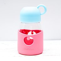 Бутылка стеклянная "Geometry", 350 мл, розовая