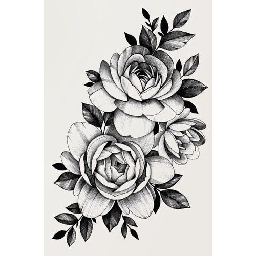 

Временная татуировка "Black roses"