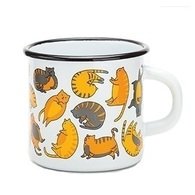 Кружка эмалированная "Спящие коты"