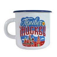 Кружка эмалированная "Привет из Москвы"
