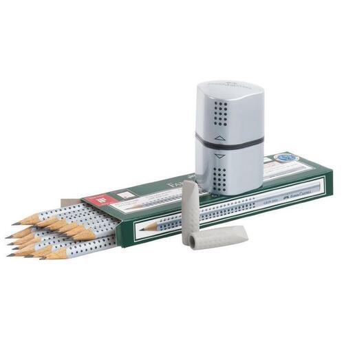 

Набор карандашей чернографитных "Grip 2001", 12 шт. + 2 ластика + точилки