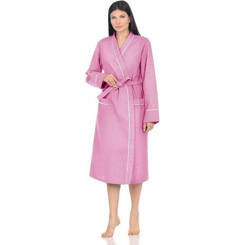 

Халат вафельный Home One с кантом 46 розовый