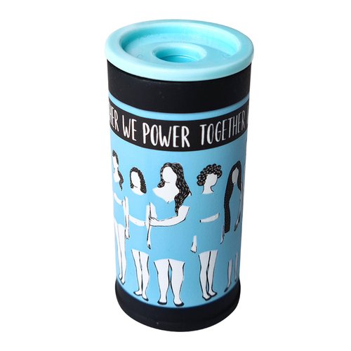 Точилка Be Smart "Girls" 1 отверстие, съемный контейнер, голубая