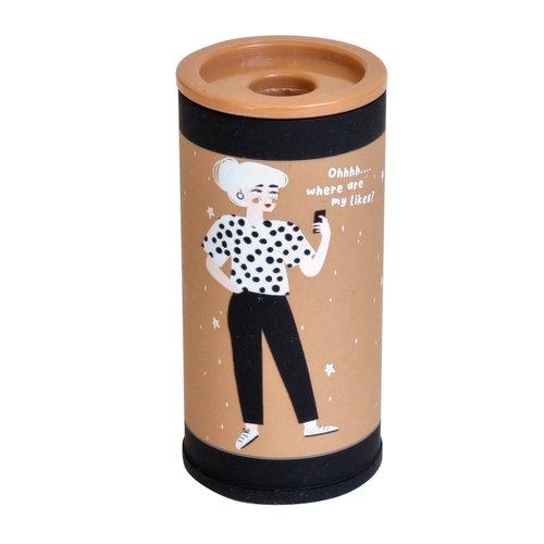 Точилка Be Smart Blogger Девушка, 1 отверстие, съемный контейнер