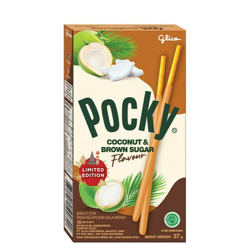 Шоколадные палочки Glico Покки кокос и тростниковый сахар 37 г 133₽