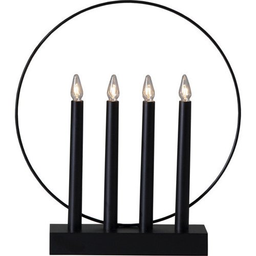 Декоративный подсвечник Глянцевый круг, черный, 32 х 35 х 7,5 см